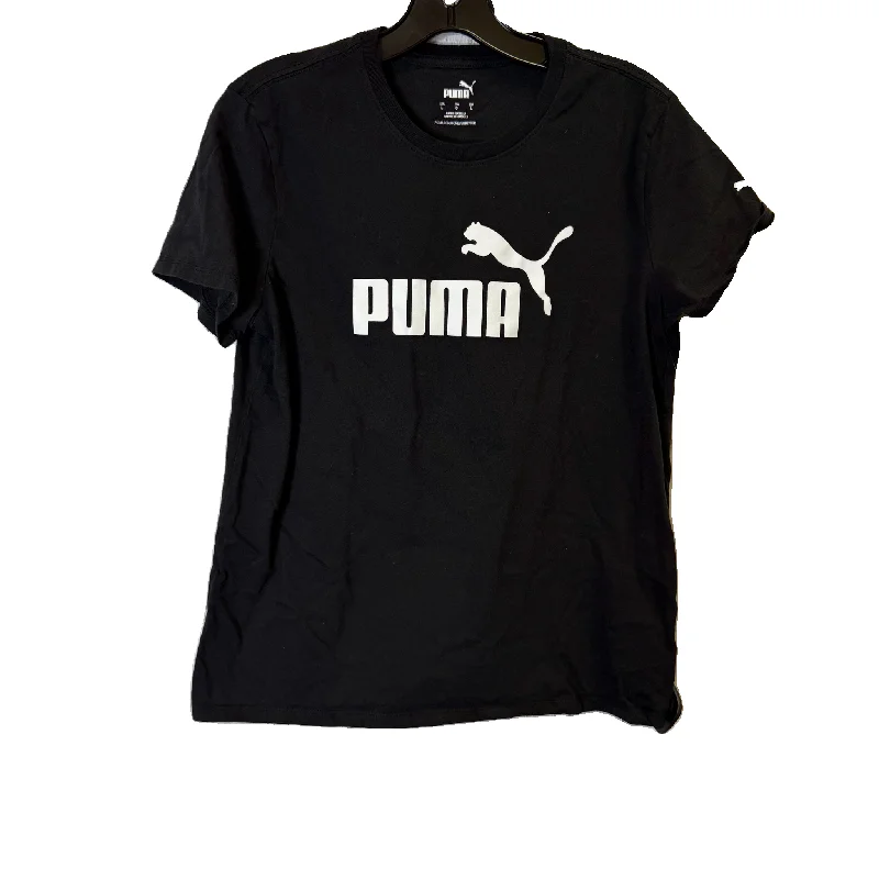 Top Short Sleeve Basic By Puma In Black, Size: L Sleek Men's Metallic