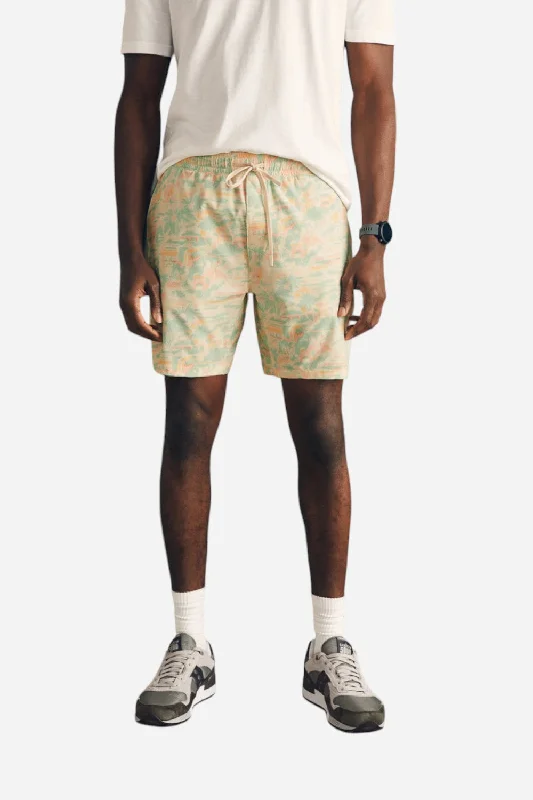 Faherty Shorelite Active Short 7" Inseam in Sunwashed Keywest Sporty Men's Athleisure 