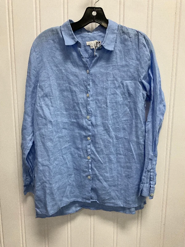 Top Ls By J. Jill In Blue, Size:S Dapper Men's Bow