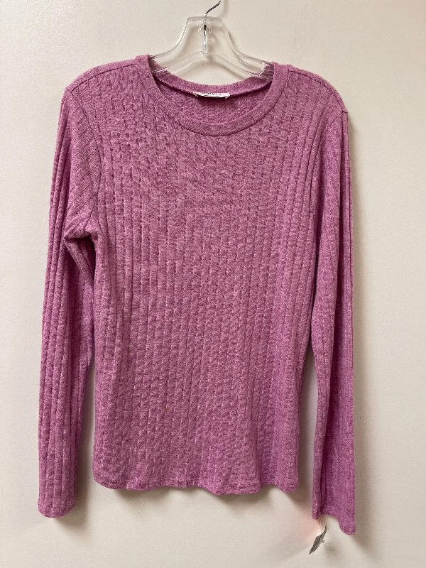 Top Long Sleeve By Zenana Outfitters In Purple, Size: L Cozy Men's Sherpa