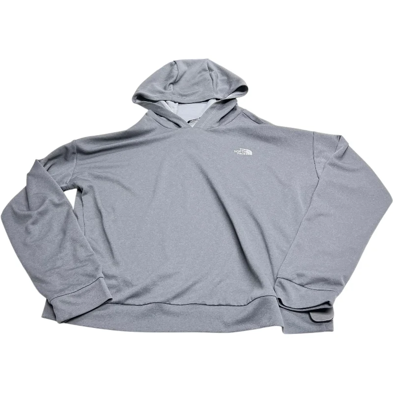 Athletic Top Long Sleeve Hoodie By The North Face In Grey, Size: Xl Polished Men's Satin