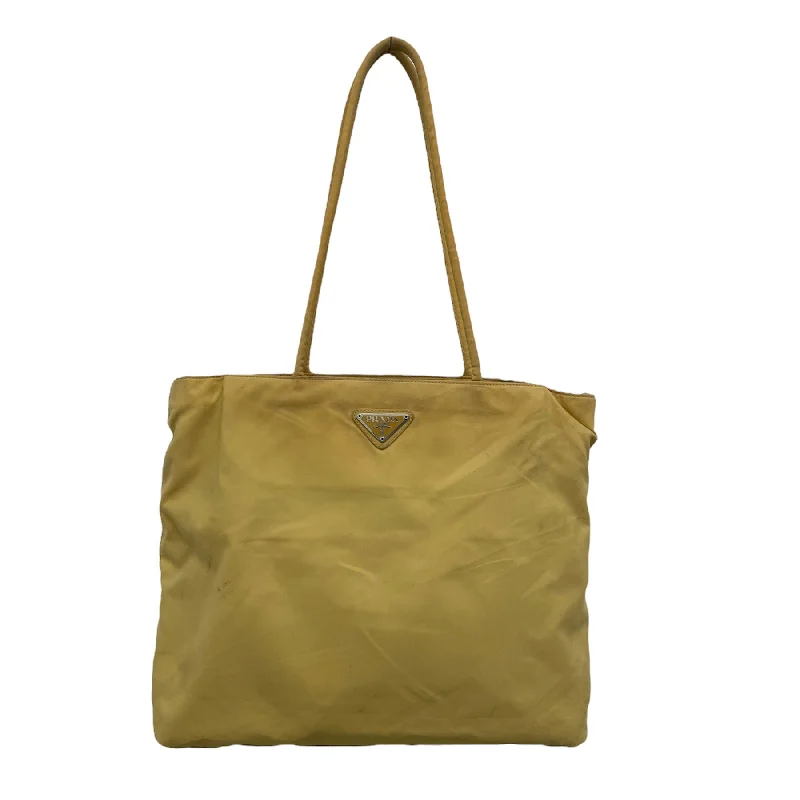 PRADA/Tote Bag/OS/Polyester/YEL/YELLOW TESSUTO Polished Men's Silk