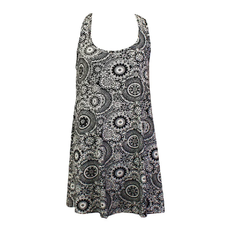 J Valdi Medallion Macrame Back Dress Coverup - Black / White Refined Men's European