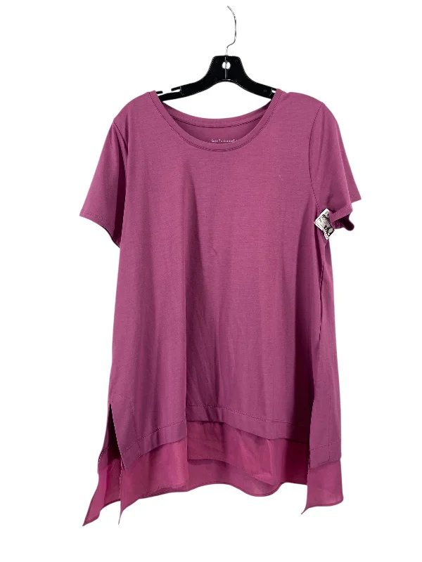 Top Short Sleeve By Soft Surroundings In Pink, Size: L Street