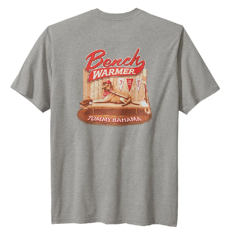 Tommy Bahama Bench Warmer Pocket T-Shirt - Grey Heather Adventure