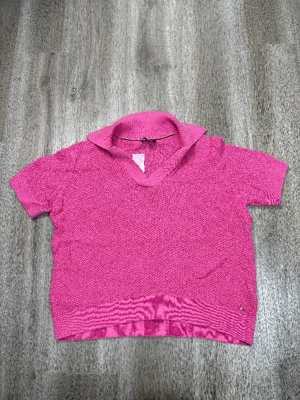 Top Short Sleeve By Tommy Hilfiger In Pink, Size: L Youthful Men's Pop