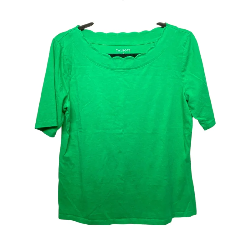 Top Short Sleeve By Talbots In Green, Size: M Stylish Men's Neon