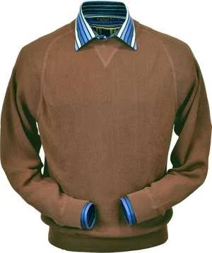 Peru Unlimited - Baby Alpaca Sweatshirt in Camel Modern Men's Tech