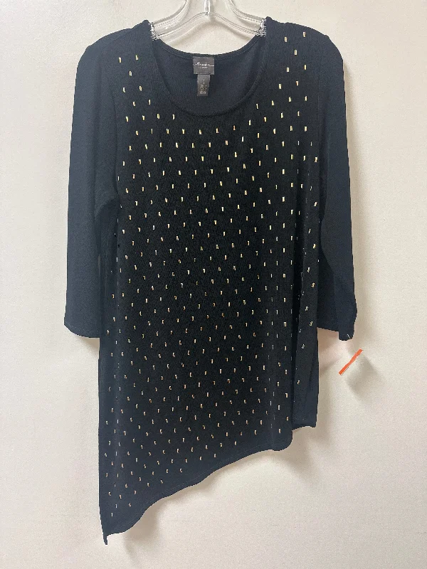 Tunic Long Sleeve By Chicos In Black, Size: M Laid