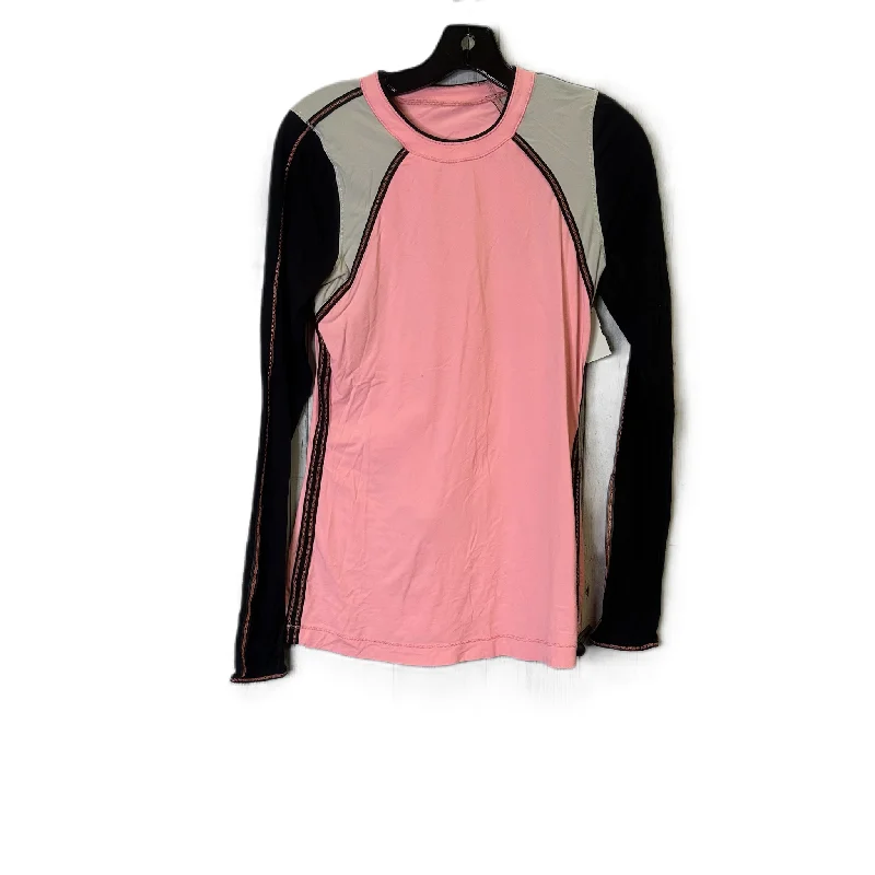 Athletic Top Long Sleeve Crewneck By Lululemon In Pink, Size: 6 Street