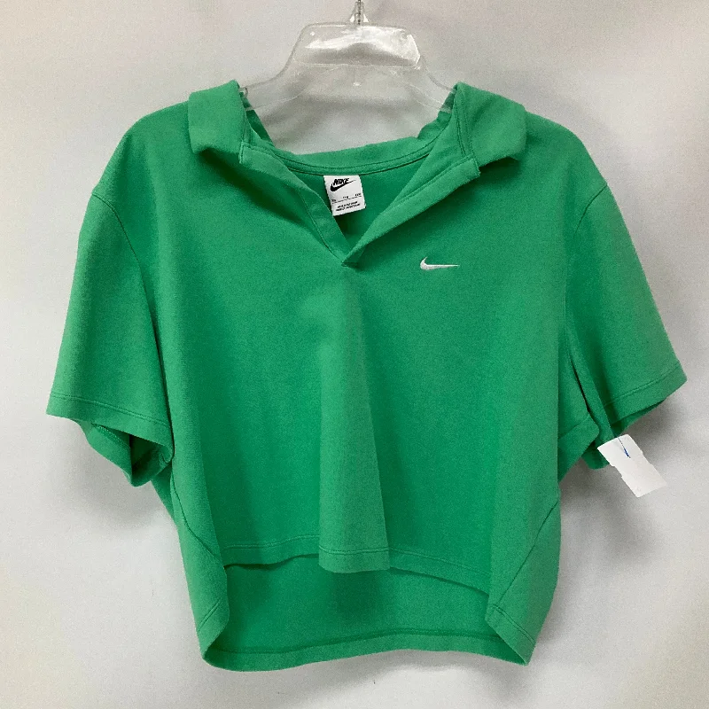 Athletic Top Short Sleeve By Nike Apparel In Green, Size: 2x Practical Men's Quick