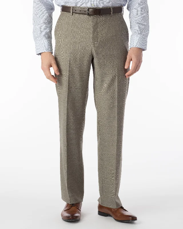 Ballin Pants - Dunhill Super 120's Sharkskin - British Tan Casual Men's Loose