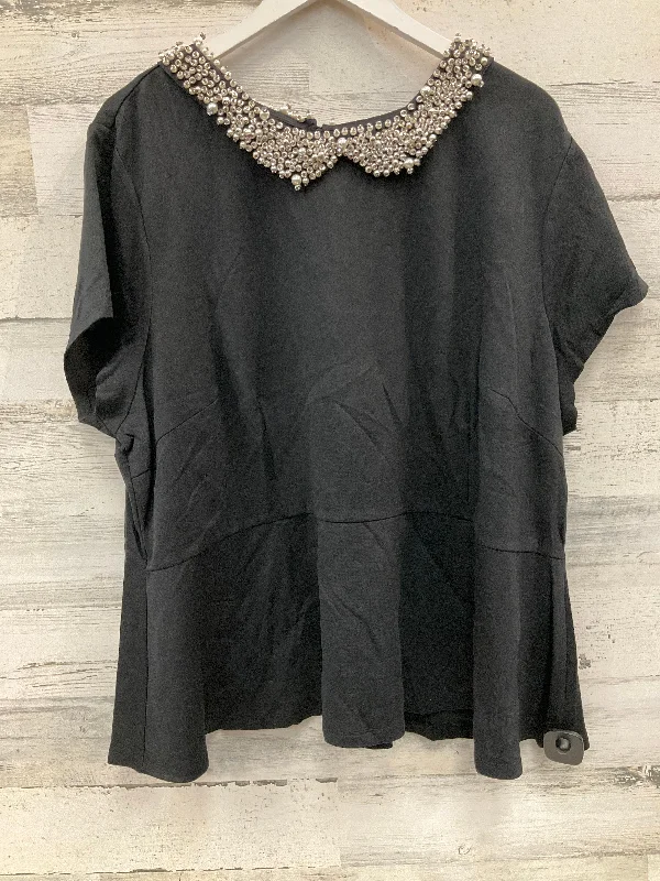 Top Short Sleeve By Carmen Marc Valvo In Black, Size: 3x Refined Men's Classic 