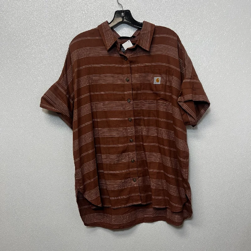 Top Short Sleeve By Carhart In Striped, Size: Xl Sharp Men's Italian