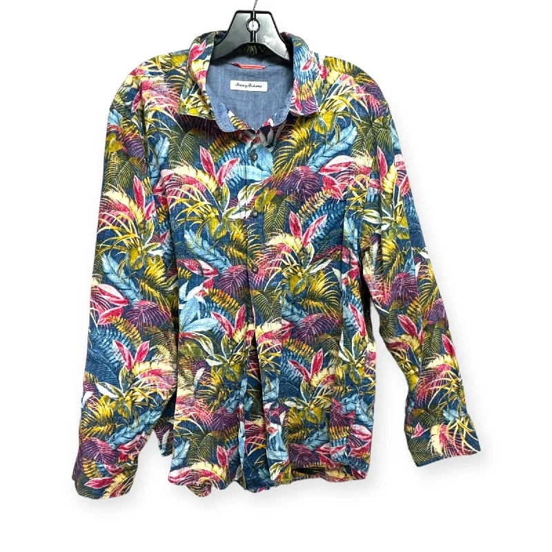 Top Long Sleeve By Tommy Bahama In Tropical Print, Size: L Streetwear Style