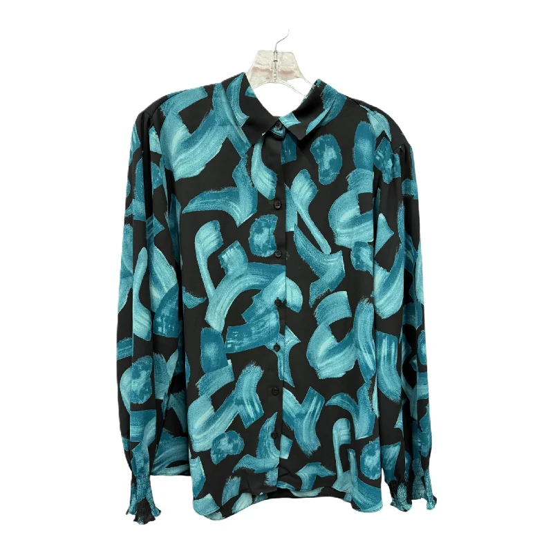 Top Long Sleeve By Chicos In Teal, Size: Xl Modern Men's Tech