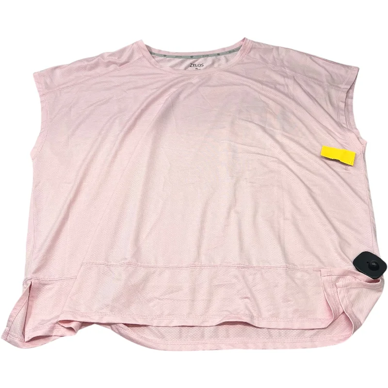 Athletic Top Short Sleeve By Zelos In Pink, Size: Xl Sporty Men's Athleisure 