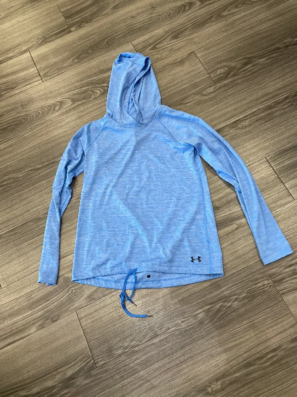 Athletic Top Long Sleeve Hoodie By Under Armour In Blue, Size: S Casual Men's Short