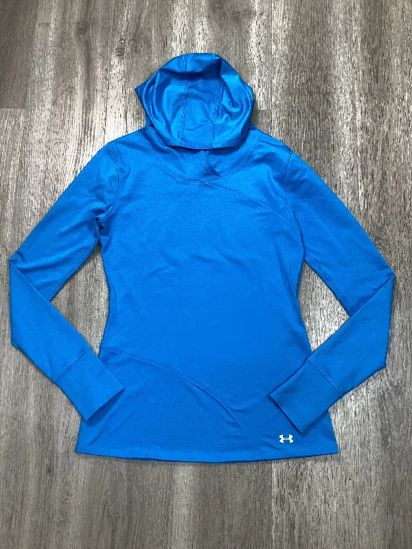 Athletic Top Long Sleeve Hoodie By Under Armour In Blue, Size: M Refined Men's Hand