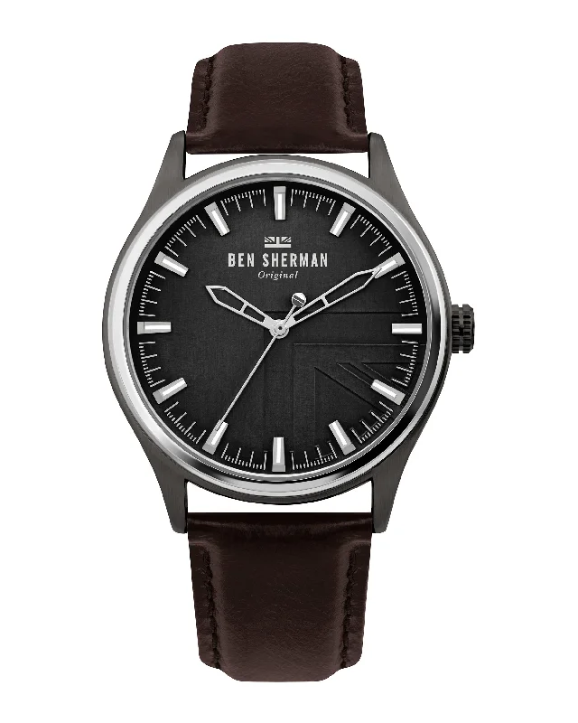 Men's Harrison Original Watch - Brown/Charcoal Grey/Silver Streetwear Style