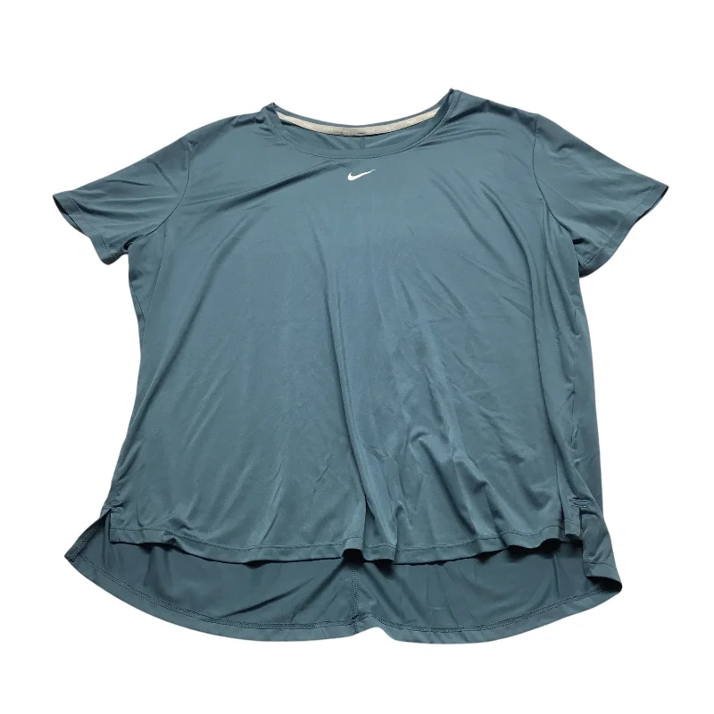 Athletic Top Short Sleeve By Nike Apparel In Teal, Size: Xl Traditional Men's Wool