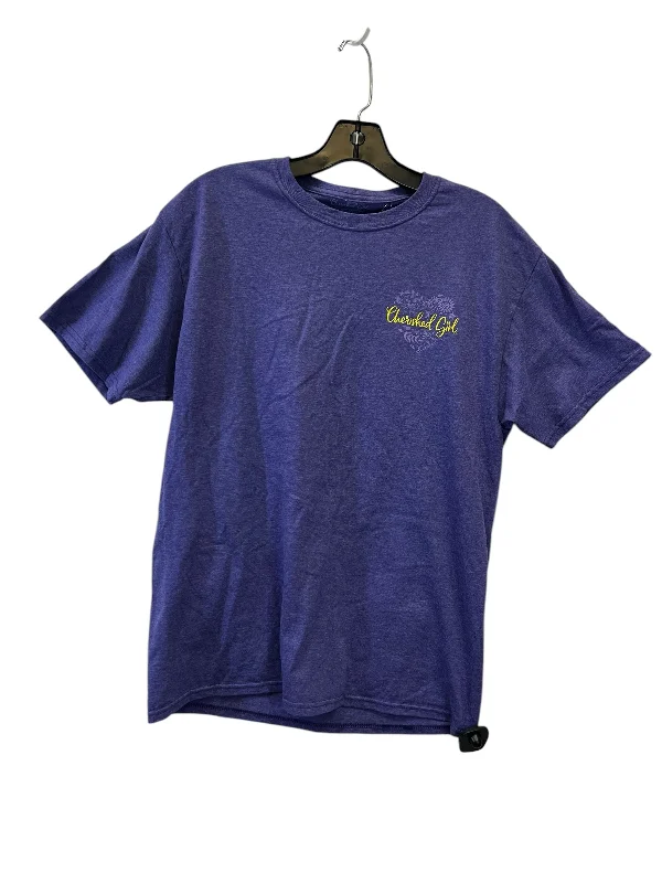 Top Short Sleeve Basic By Cherished Girl In Purple, Size: M Elegant Men's Cashmere