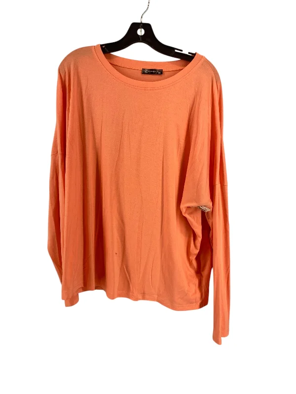 Top Long Sleeve By Clothes Mentor In Coral, Size: 2x Polished Men's Satin