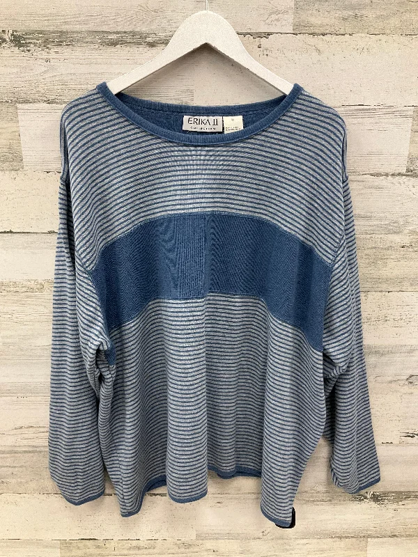 Top Long Sleeve By Erika And Co In Blue, Size: 3x Traditional Men's Wool