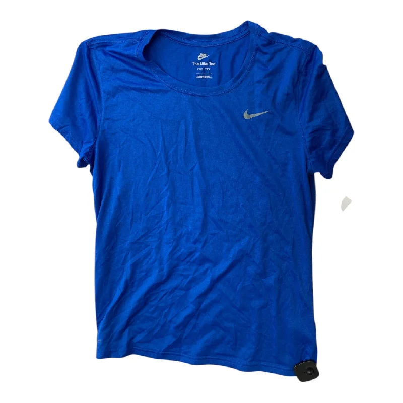 Athletic Top Short Sleeve By Nike In Blue, Size: L Lumberjack