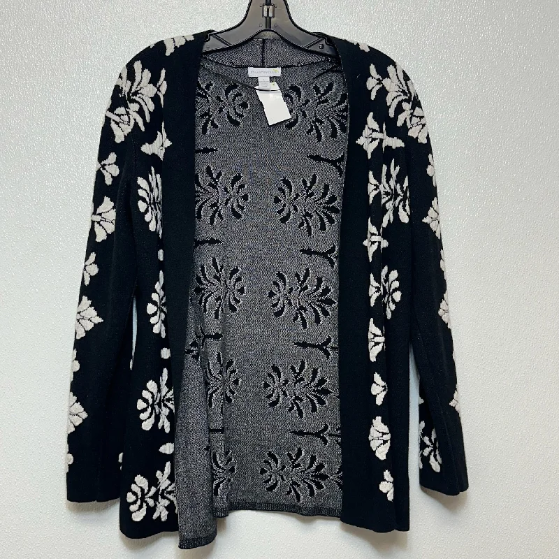 Cardigan By Charter Club In Black White, Size: L Artistic Men's Avant