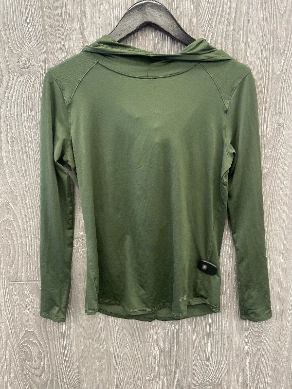 Athletic Top Long Sleeve Hoodie By Under Armour In Green, Size: S Relaxed Men's Australian 