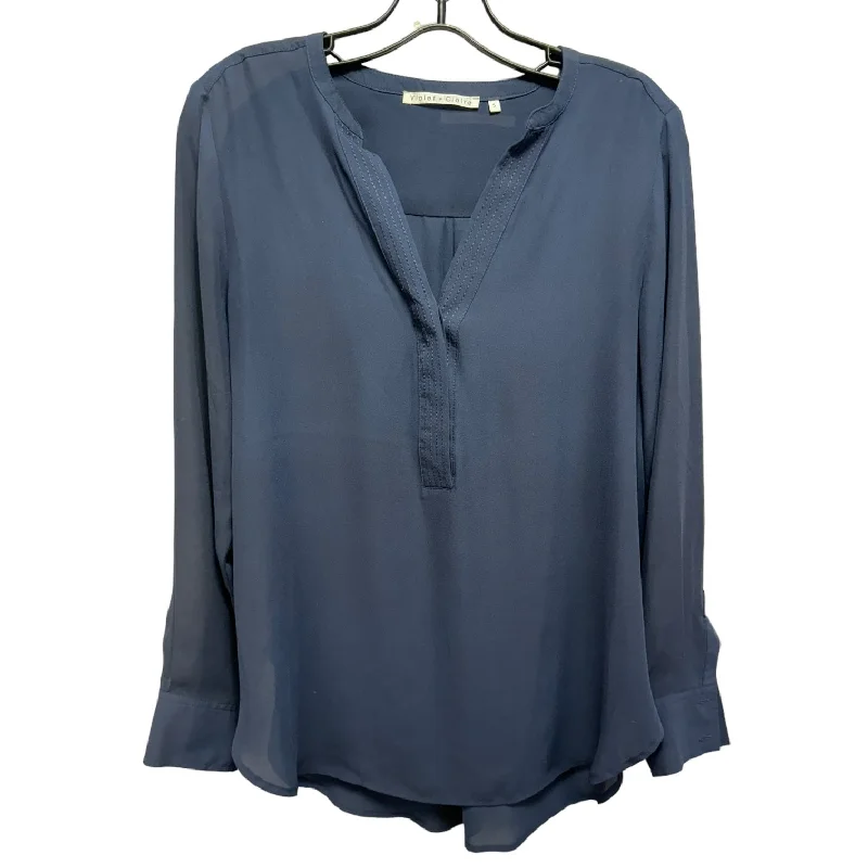 Top Long Sleeve By Violet And Claire In Navy, Size: S Cool Men's Distressed