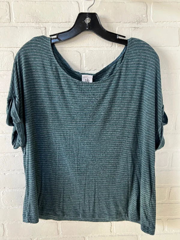 Top Short Sleeve Basic By Cabi In Teal, Size: Xl Gym