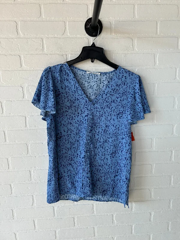 Top Short Sleeve By Fun 2 Fun In Blue, Size: M Cool Men's Distressed