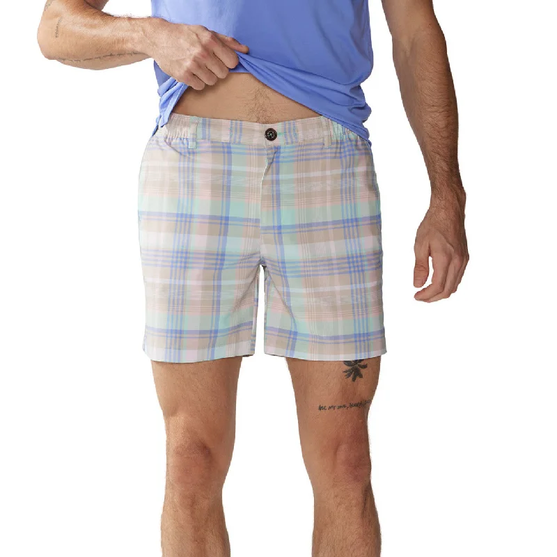 Chubbies 6-Inch The Breaking Plaids Shorts - Medium Khaki - Pattern Base (Includes Plaids) Confident Men's High