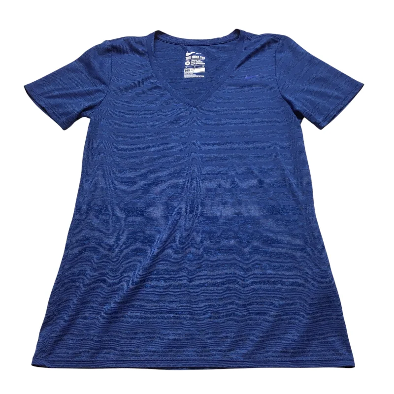 Athletic Top Short Sleeve By Nike Apparel In Blue, Size: M Monochromatic Office Style