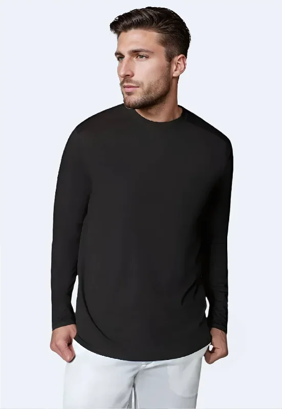 Buki + CINQO Long Sleeve T-Shirt - Black Casual Men's Loose