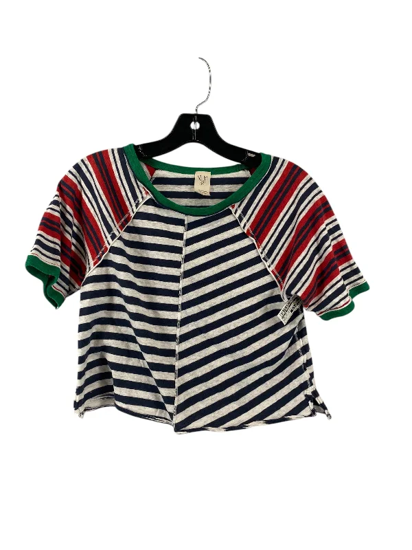 Top Short Sleeve By We The Free In Striped Pattern, Size: S Cool Men's Skate