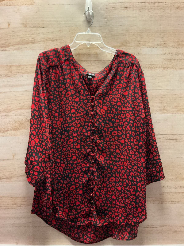 Top Long Sleeve By Torrid In Red, Size: 4x Business