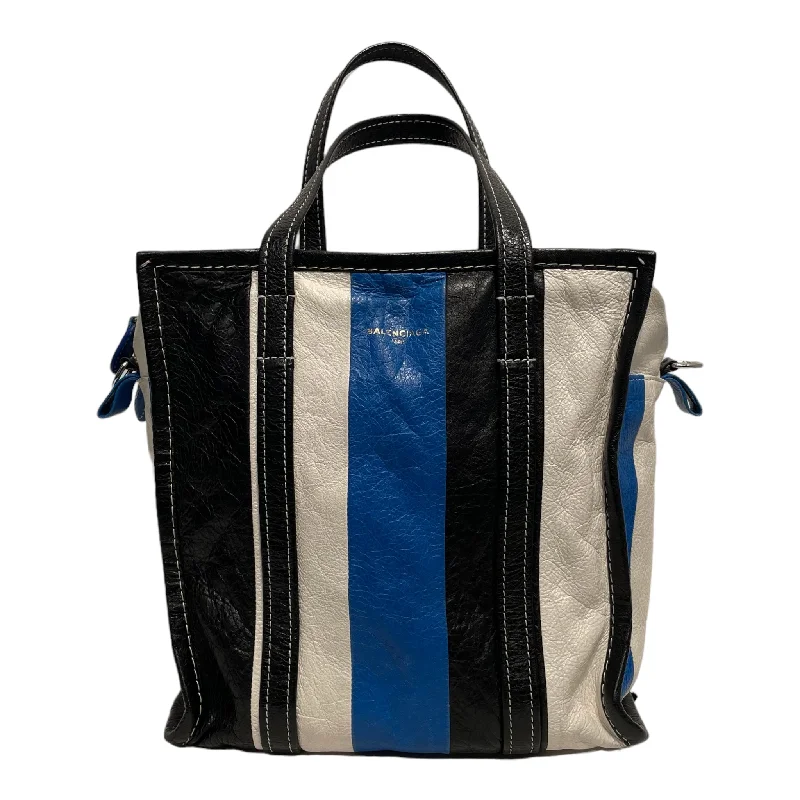 BALENCIAGA/Tote Bag/M/Stripe/Leather/MLT/leather tote bag Sporty Men's Athleisure 