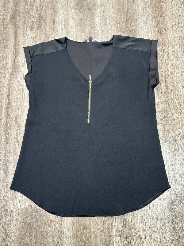 Top Short Sleeve By Express In Black, Size: L Streetwear Style