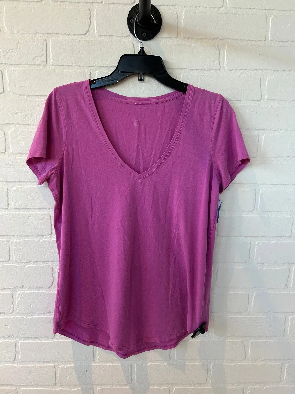 Athletic Top Short Sleeve By Lululemon In Pink, Size: S Street