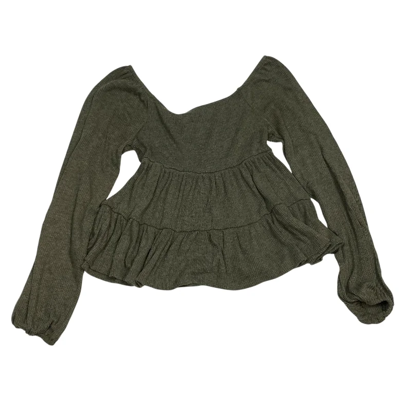 Top Long Sleeve By Altard State In Green, Size: M Gym