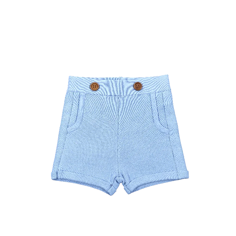 Sweet Threads Soft Light Blue Ace Shorts Knit Practical Men's Multi