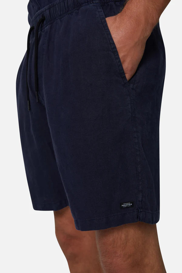 Industrie - The Marina Linen Short - Dark Navy Vacation