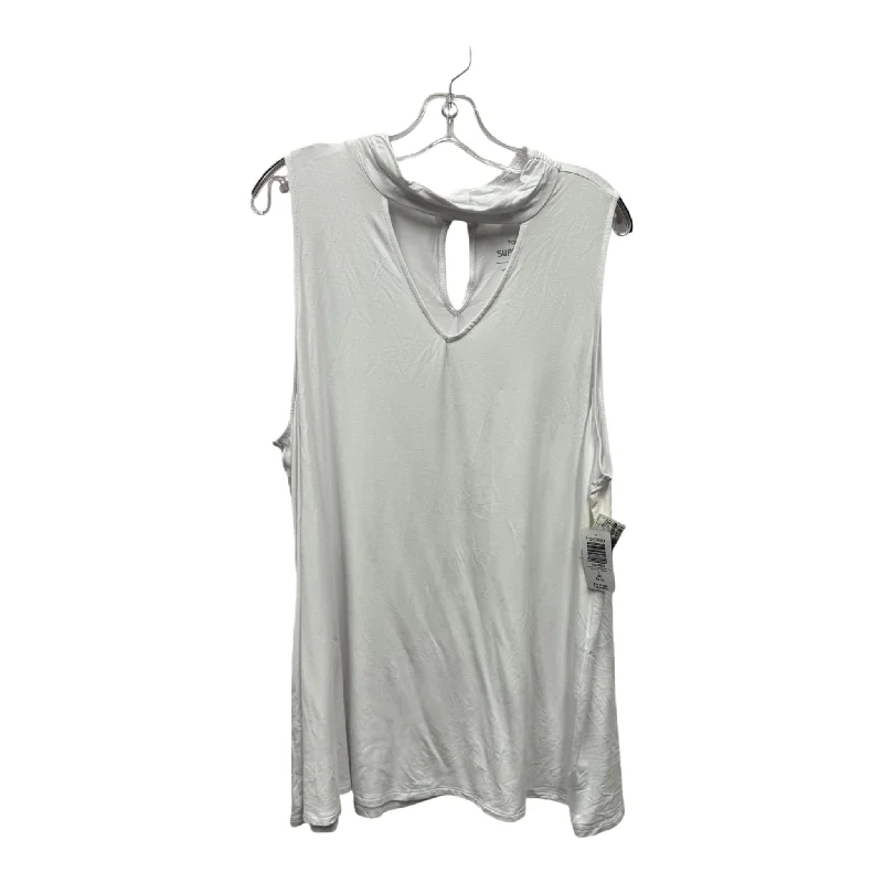 Top Sleeveless By Torrid In White, Size: 3x Tailored