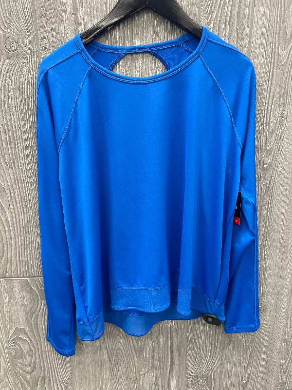 Athletic Top Long Sleeve Crewneck By Fila In Blue, Size: L Elegant Men's Cashmere