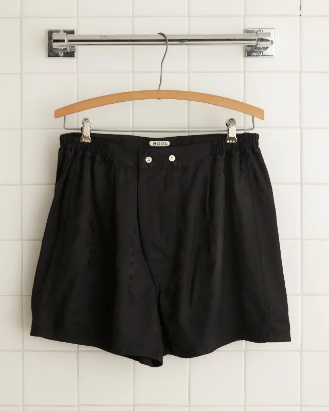 Football Jacquard Boxers - Black Monochromatic Office Style