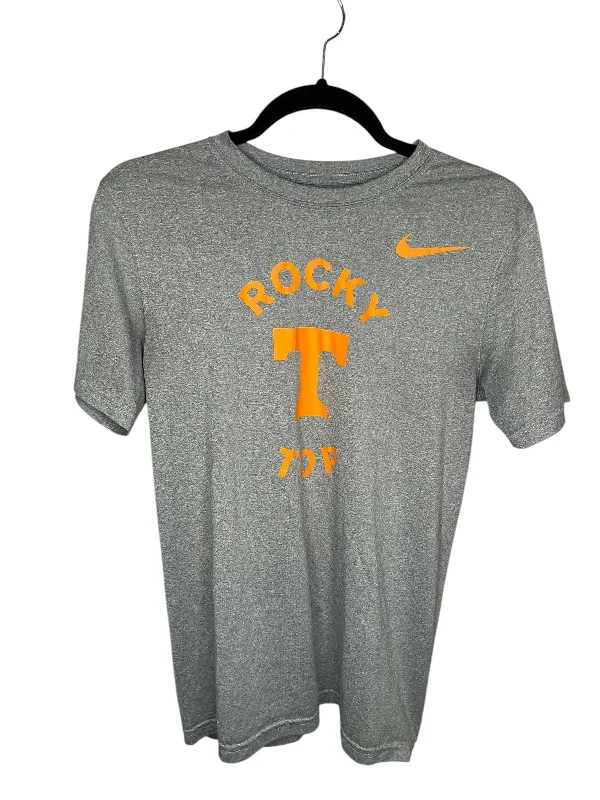 Athletic Top Short Sleeve By Nike In Grey, Size: S Bohemian Men's Free