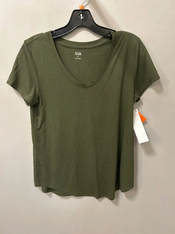 Top Short Sleeve Basic By Ana In Green, Size: S Lumberjack